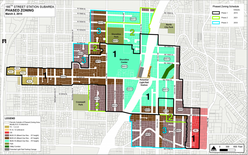 Phased zoning map