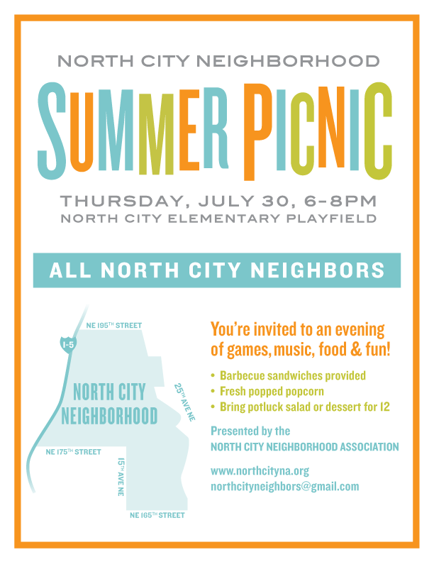 North City Neighborhood Summer Picnic Poster