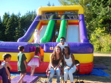 The bouncy slide at the North City Summer Picnic