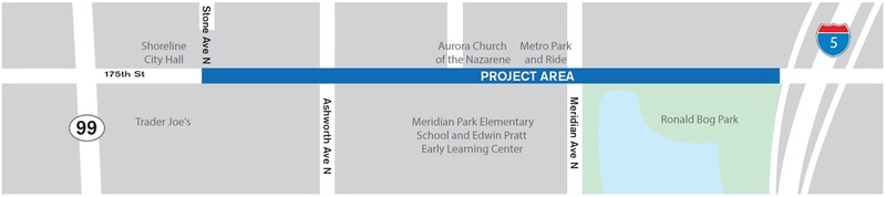 175th project area map