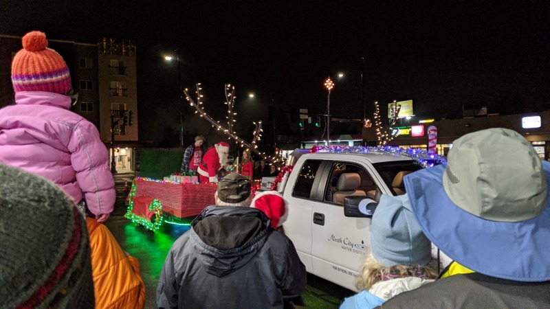 Santa in the North City sleight