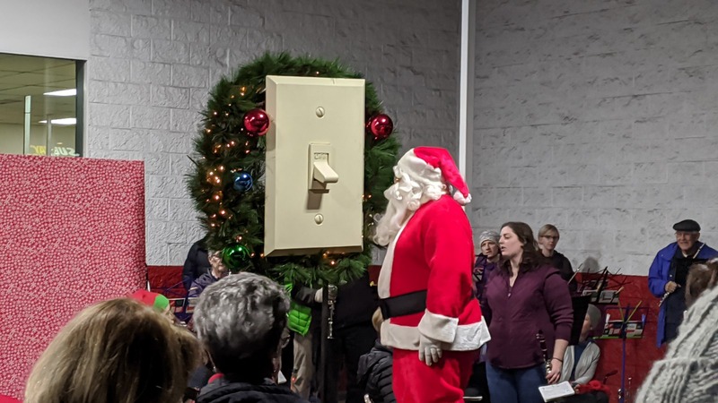 Santa turns on the North City Christmas Tree lights!