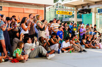 Photo: Audience enjoys the Shorewood Hip Hop team near the north ticket kiosk.