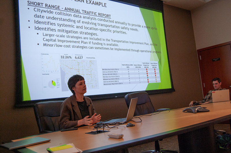 Kendra Dedinsky and Dustin DeKoekkoek presenting