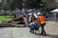 Photo: Many hands make light work! Look at the next set of images to see what can be accomplished in a few short hours on a Saturday morning!